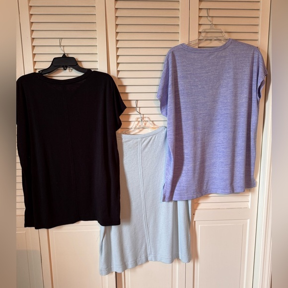 Athleta Short Sleeve Tees - Black, Light Blue, Lavender - Picture 2 of 3